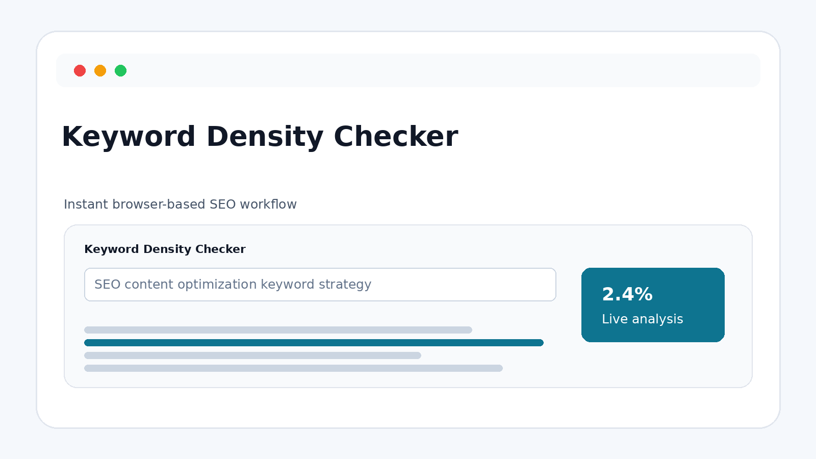Keyword Density Checker: Analyze Keyword Usage Without Guesswork
