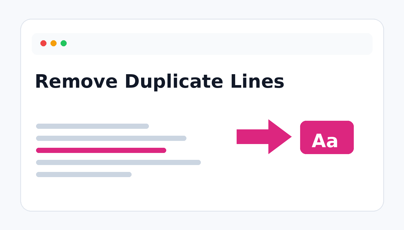 Remove Duplicate Lines Tool: Clean Repeated Text Instantly