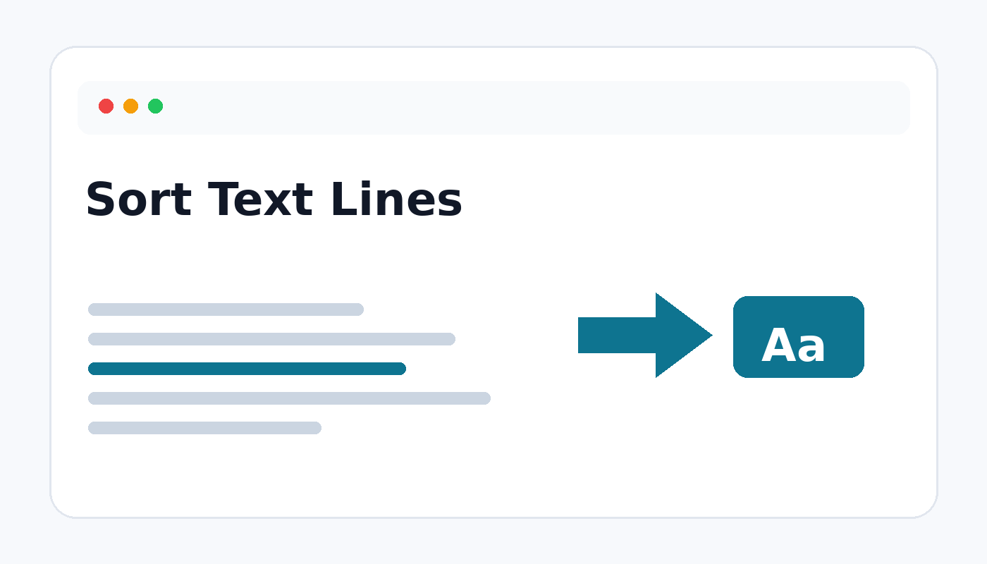 Sort Text Lines Tool: Organize Lists Alphabetically and Numerically